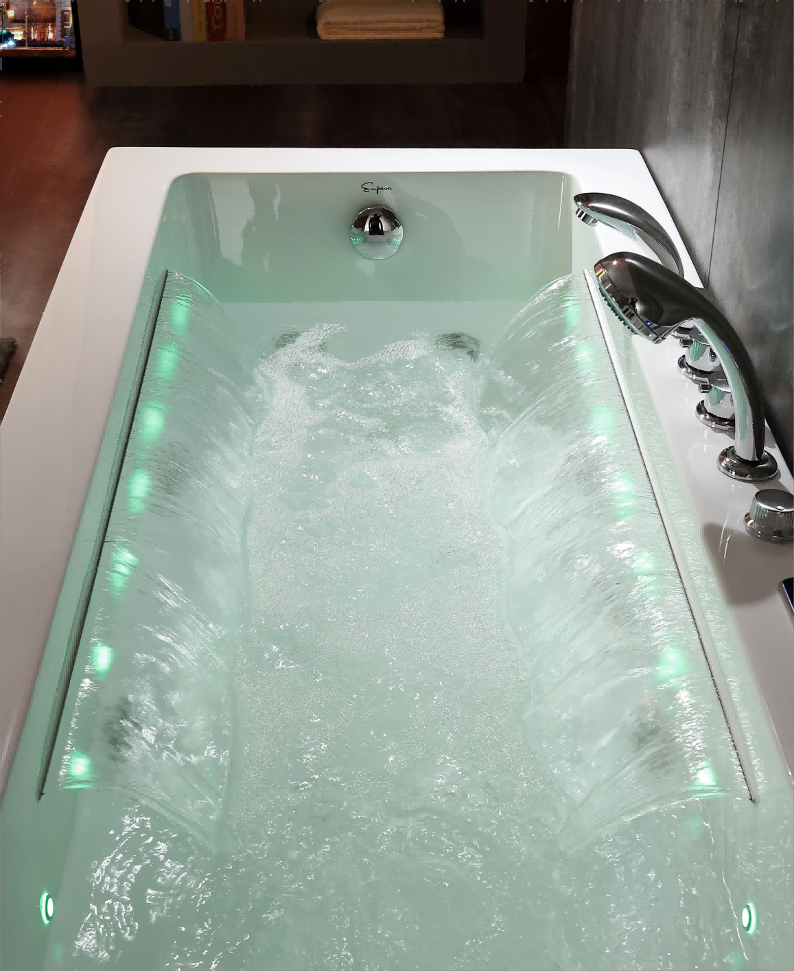 Empava-67JT351LED whirlpool luxury waterfall bathtub