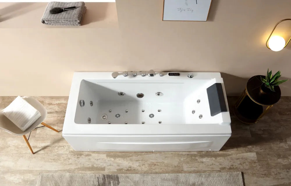 EMPV-67JT351LED whirlpool bathtub 9 water jets 8 bubble jets