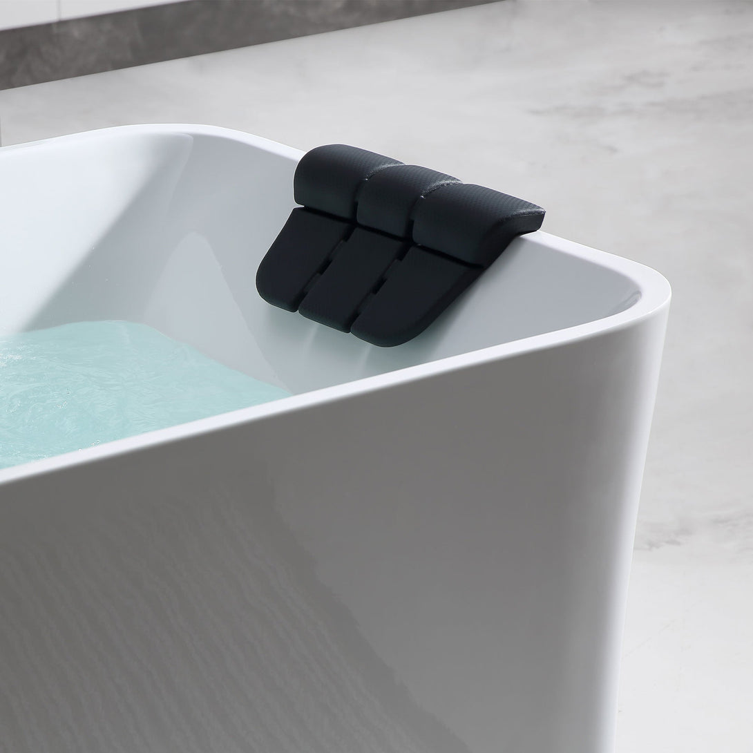 Empava-59AIS15 whirlpool acrylic freestanding hydromassage rectangular bathtub pillow