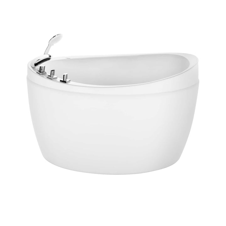 Empava-59FT002 acrylic freestanding soaking oval modern bathtub front view