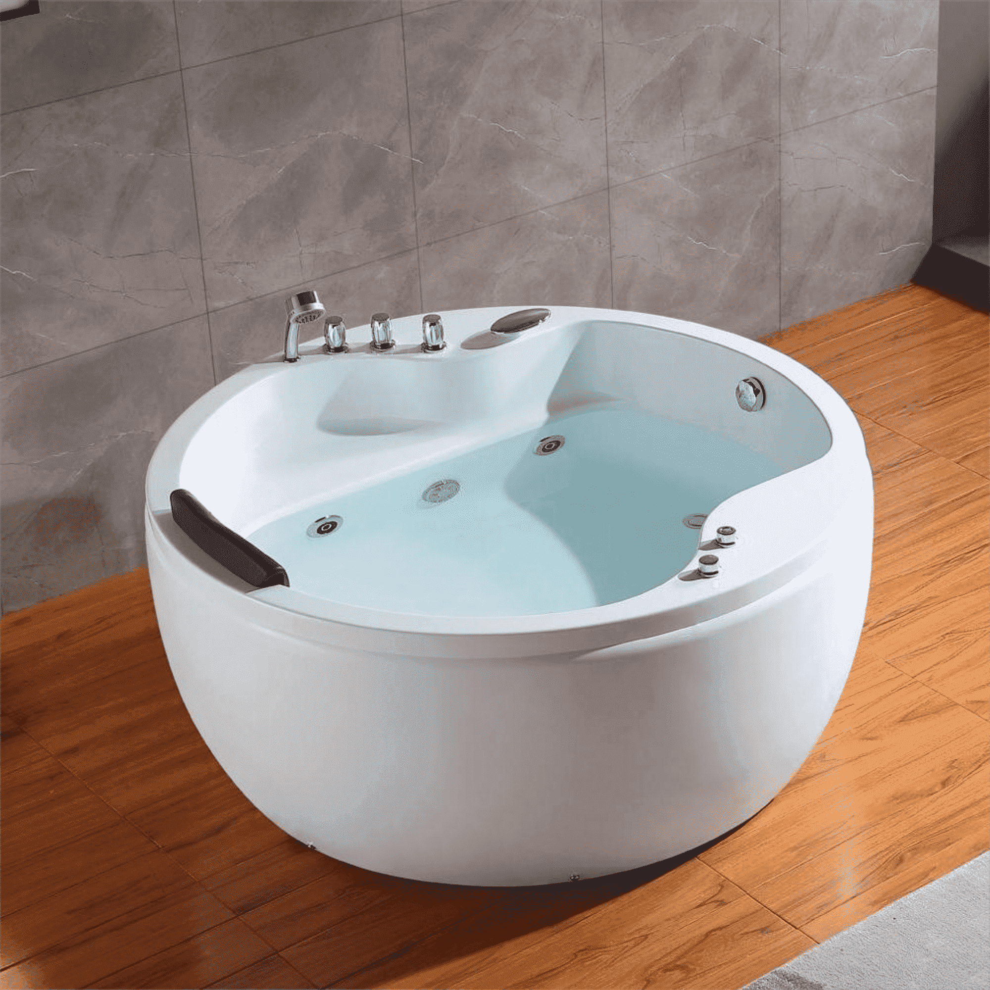 Empava-59JT005 whirlpool acrylic round modern bathtub