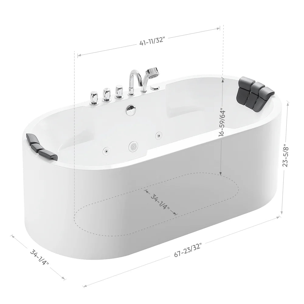 whirlpool freestanding tub Empava-67AIS17-9