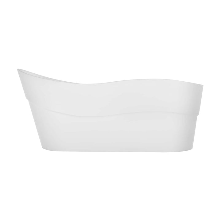 Empava 67 in. Luxury Freestanding Bathtub Stand Alone Flatbottom Acrylic  Soaking SPA Tub Modern Style in White EMPV-FT1518 - The Home Depot