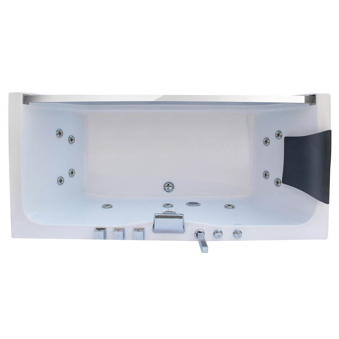 Empava-67JT408LED whirlpool acrylic Chromatherapy rectangular bathtub 