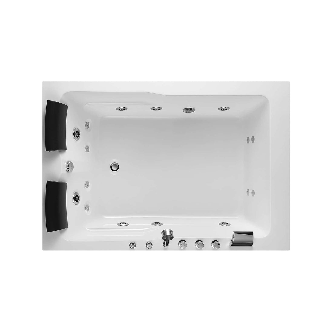 Empava-71JT667B alcove whirlpool luxury 2-person bathtub