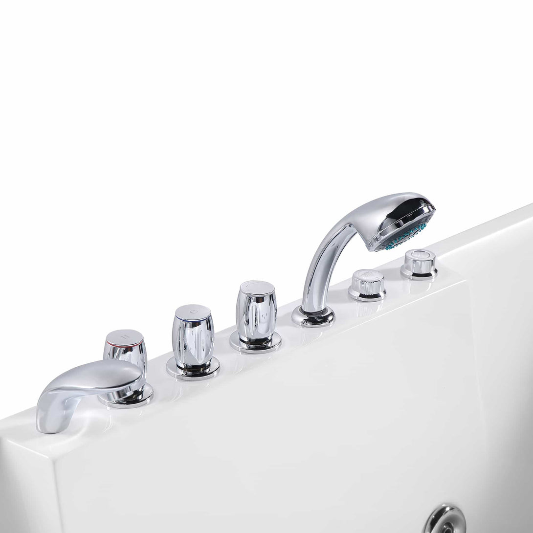 Empava-72JT367LED whirlpool Acrylic 2-person rectangular bathtub water faucet