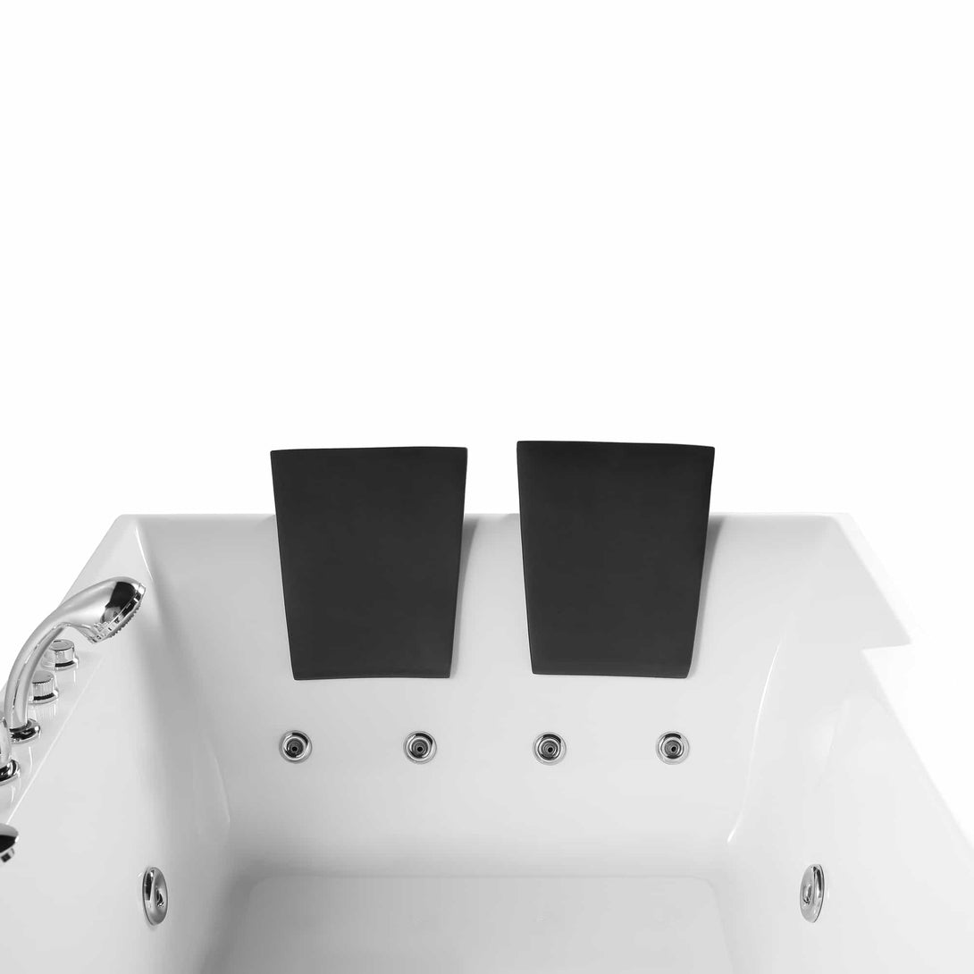 Empava-72JT367LED whirlpool Acrylic 2-person rectangular bathtub pillow