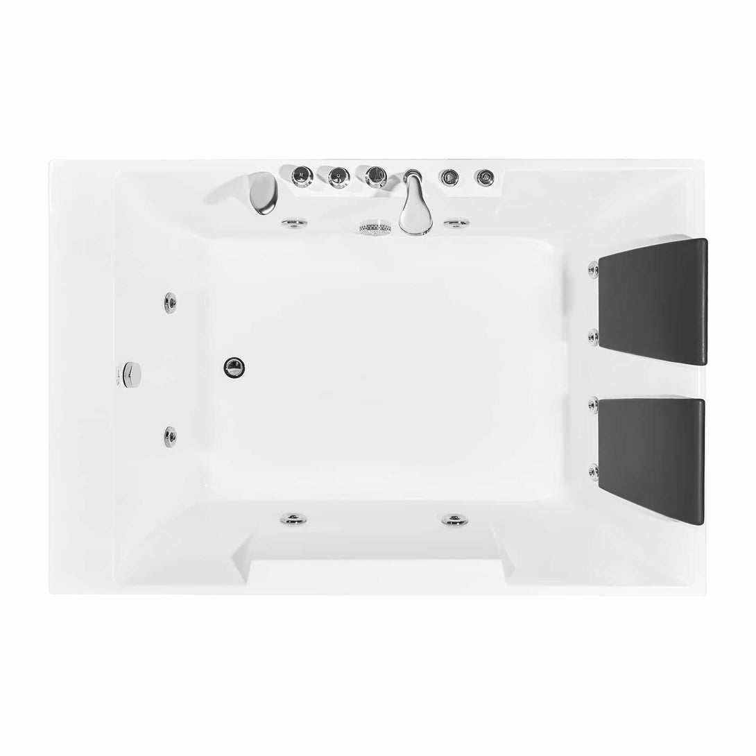 Empava-72JT367LED whirlpool Acrylic 2-person rectangular bathtub