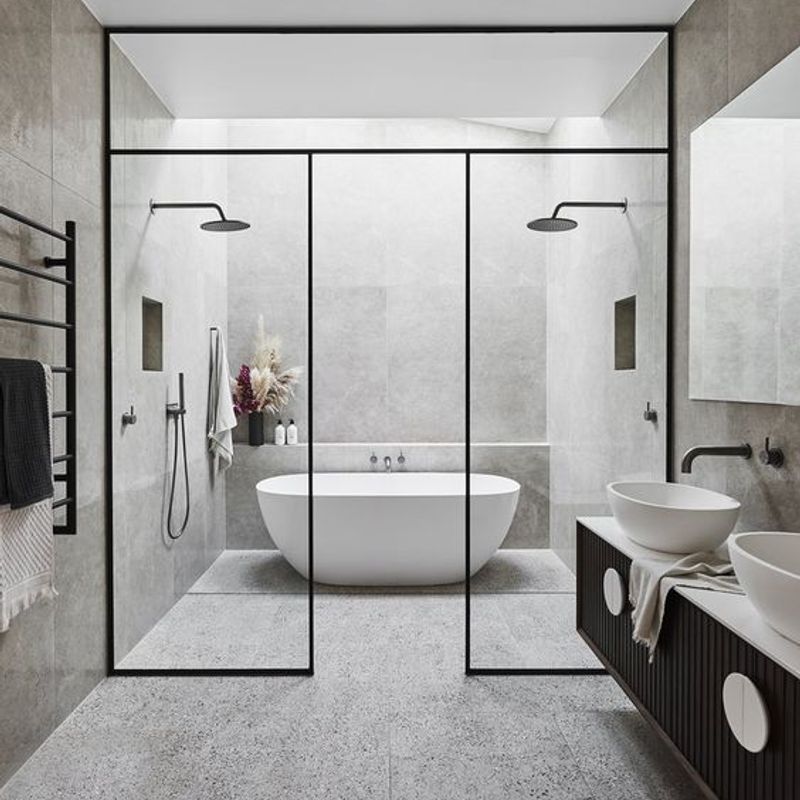 Walk in Shower with Bathtub Design - Accessories